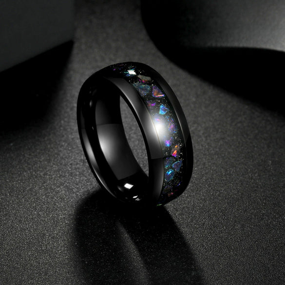 Wholesale Jewelry Titanium Steel Couple Ring Electroplated With Letters Numbers Text Pattern