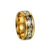 Wholesale Jewelry Titanium Steel Couple Ring With Animal Zodiac Pattern Electroplated