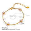 Wholesale Jewelry 316L Stainless Steel Crystal Flower Handmade Chain Necklace For Women