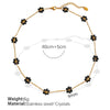 Wholesale Jewelry 316L Stainless Steel Crystal Flower Handmade Chain Necklace For Women