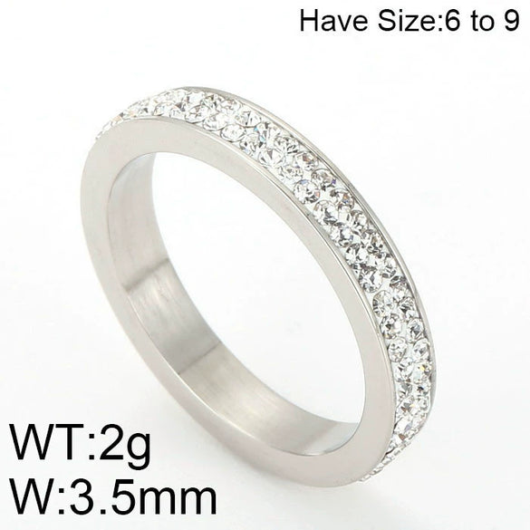 Wholesale Jewelry Titanium Steel Cut Out Roman Numeral Women's Ring Electroplated