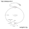 Wholesale Jewelry 316L Stainless Steel Double Ring Small Round Design Sense Necklace Bracelet Suit Electroplated For Women With Personality And Geometric Style