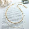 Wholesale Jewelry Titanium Steel Doublelayer Blade Chain Geometric Style 18K Gold Plated Necklace For Women
