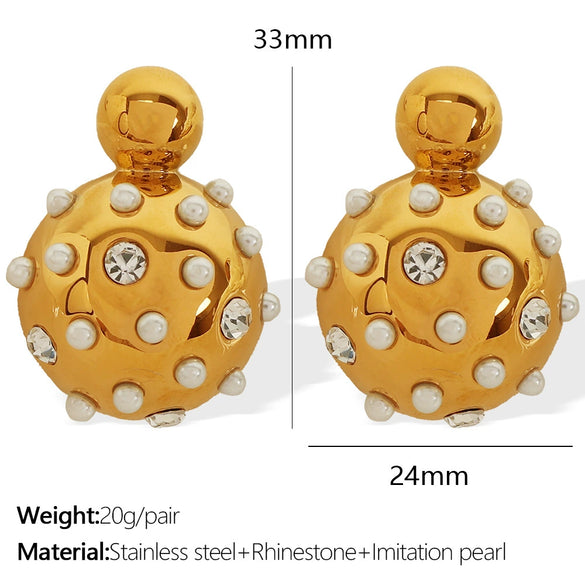 Wholesale Jewelry 316L Stainless Steel Electroplated Gold U Shape Fashion Ol Style Earrings For Women