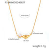 Wholesale Jewelry Titanium Steel Electroplated 18K Gold Dolphin Bead Pendant Lockbone Chain For Women Niche Light Luxury Design Animals Zodiac Style