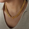 Wholesale Jewelry Titanium Steel Exaggerated Geometric Style Electroplating Bracelet Necklace