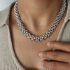 Wholesale Jewelry Titanium Steel Exaggerated Geometric Style Electroplating Bracelet Necklace