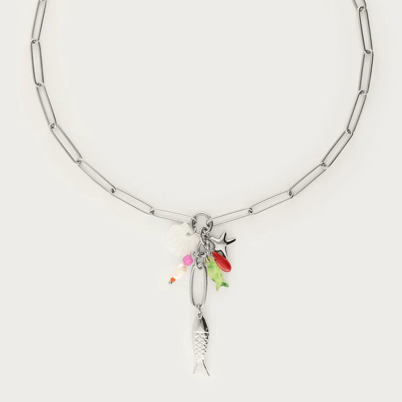 Wholesale Jewelry Titanium Steel Fashion Animal Zodiac Multipendant Necklace With Electroplating