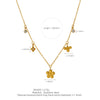 Wholesale Jewelry Titanium Steel Flower Insect Pattern Electroplated Necklace