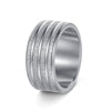 Wholesale Jewelry Titanium Steel Frosted Ring With Letters Numbers Text Electroplating Unisex Men's
