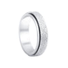 Wholesale Jewelry Titanium Steel Frosted Rotary Ring With Letters Numbers Text Pattern For Unisex