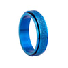 Wholesale Jewelry Titanium Steel Frosted Rotary Ring With Letters Numbers Text Pattern For Unisex