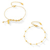 Wholesale Jewelry 316L Stainless Steel Geometric Anklet Goldplated Small Square Chamfered Unisex Light Luxury Style