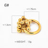Wholesale Jewelry Titanium Steel Geometric Ball Grape Bunch Style Electroplated Ring Bracelet For Female