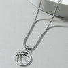 Wholesale Jewelry Titanium Steel Geometric Basketball Pendant Necklace With Pearl Chain And Electroplating