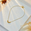 Wholesale Jewelry Titanium Steel Geometric Beaded Chain Necklace With Electroplating