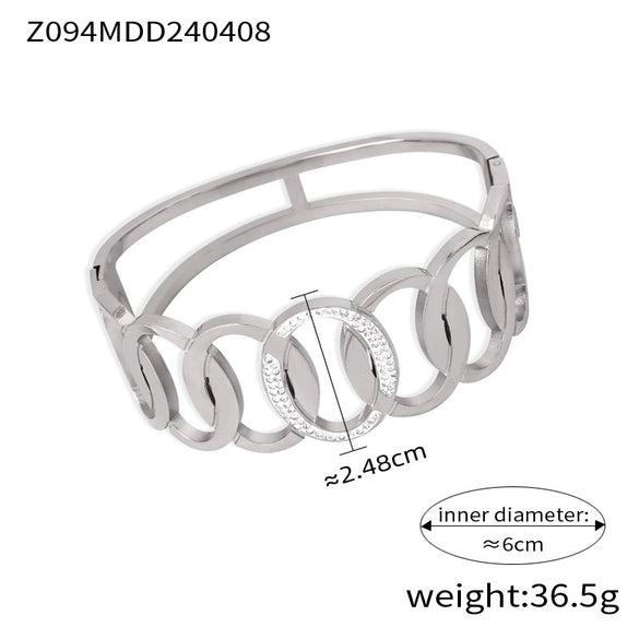 Wholesale Jewelry 316L Stainless Steel Geometric Bracelet Gold Plated