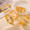 Wholesale Jewelry 316L Stainless Steel Geometric Bracelet Gold Plated