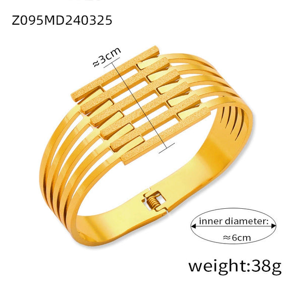 Wholesale Jewelry 316L Stainless Steel Geometric Bracelet Gold Plated