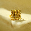 Wholesale Jewelry Titanium Steel Geometric Design 18K Gold Vacuum Plated Opening Ring For Women Light Luxury Style