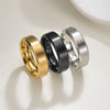 Wholesale Jewelry Titanium Steel Geometric Distressed Unisex Ring