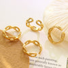 Wholesale Jewelry Titanium Steel Geometric French Style Nonfading Ring With Electroplating