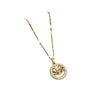 Wholesale Jewelry Titanium Steel Geometric Gold Plated Copper Devil's Eye Ring And Necklace With Diamond Micropaved Zircon Exotic Style For Women