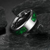 Wholesale Jewelry Titanium Steel Geometric Half Ring Dripping Oil Inlaid