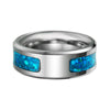 Wholesale Jewelry Titanium Steel Geometric Half Ring Dripping Oil Inlaid