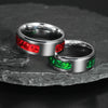 Wholesale Jewelry Titanium Steel Geometric Half Ring Dripping Oil Inlaid