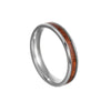 Wholesale Jewelry Titanium Steel Geometric Hawaiian Acacia Wood Inlaid Ring Couple Jewelry