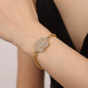 Wholesale Jewelry 316L Stainless Steel Geometric Hexagonal Pendant With Diamond Buckle For Women