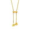Wholesale Jewelry 316L Stainless Steel Geometric Hollow Ball Long Tassel Pendant Chain Electroplated Fashion Light Luxury Women's