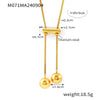 Wholesale Jewelry 316L Stainless Steel Geometric Hollow Ball Long Tassel Pendant Chain Electroplated Fashion Light Luxury Women's