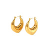 Wholesale Jewelry Titanium Steel Geometric Hollow Electroplated Earrings
