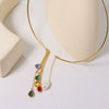 Wholesale Jewelry Titanium Steel Geometric Irregular Pearl Collar Necklace For Women Minimalist Style