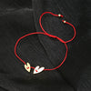 Wholesale Jewelry Titanium Steel Geometric Love Bracelet Hand Woven Red Rope For Lovers