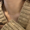 Wholesale Jewelry Titanium Steel Geometric Love Pendant Clavicle Chain Electroplated