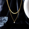 Wholesale Jewelry Titanium Steel Geometric Multilayer Chain Clavicle Necklace Electroplated For Women