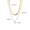Wholesale Jewelry Titanium Steel Geometric Multilayer Chain Clavicle Necklace Electroplated For Women