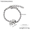 Wholesale Jewelry Titanium Steel Geometric Pattern Tassel Design Electroplated Fourpiece Set Necklace Bracelet Earrings Ring