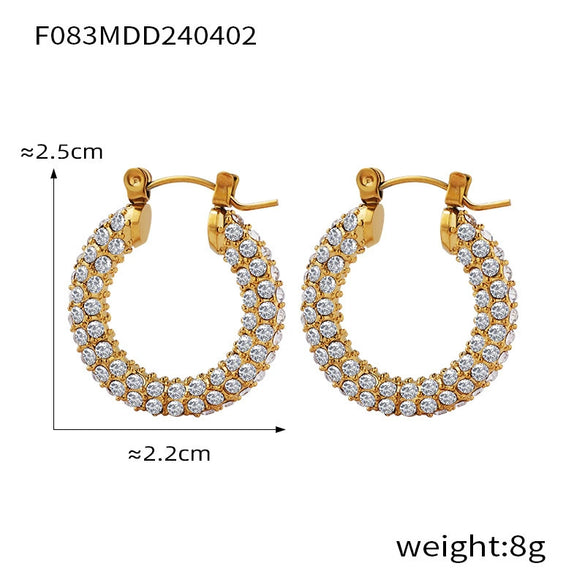 Wholesale Jewelry Titanium Steel Geometric Pattern Tassel Design Electroplated Fourpiece Set Necklace Bracelet Earrings Ring