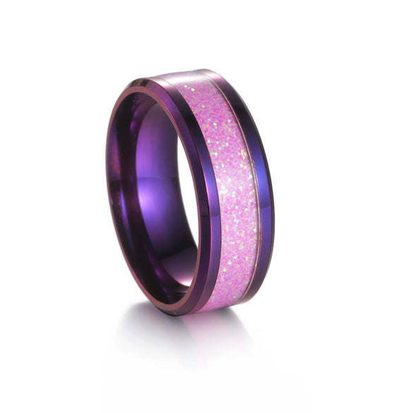 Wholesale Jewelry Titanium Steel Geometric Ring Electroplating