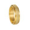 Wholesale Jewelry Titanium Steel Geometric Rotatable Couple's Frosted Ring Electroplated