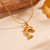 Wholesale Jewelry Titanium Steel Geometric Sea Life Shell Pearl Beach Necklace Electroplating For Women