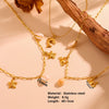Wholesale Jewelry Titanium Steel Geometric Sea Life Shell Pearl Beach Necklace Electroplating For Women