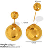 Wholesale Jewelry 316L Stainless Steel Geometric Spherical Electroplating Light Luxury Elegant Women's Jewelry