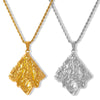 Wholesale Jewelry 316L Stainless Steel Geometric Square Pendant Twist Chain British Retro Design