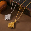 Wholesale Jewelry 316L Stainless Steel Geometric Square Pendant Twist Chain British Retro Design