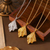 Wholesale Jewelry 316L Stainless Steel Geometric Square Pendant Twist Chain British Retro Design